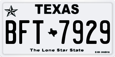 TX license plate BFT7929