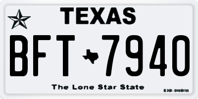 TX license plate BFT7940