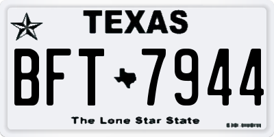 TX license plate BFT7944