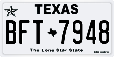 TX license plate BFT7948