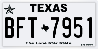 TX license plate BFT7951