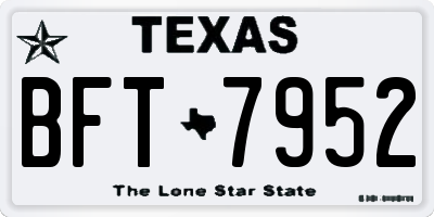 TX license plate BFT7952