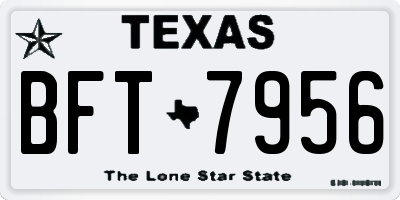TX license plate BFT7956