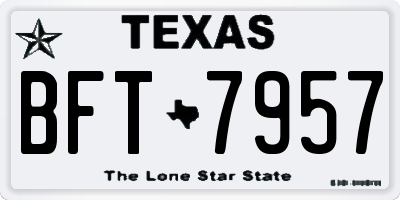 TX license plate BFT7957