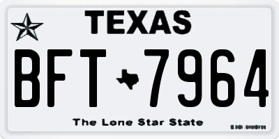 TX license plate BFT7964