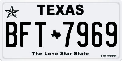 TX license plate BFT7969