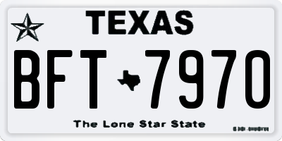 TX license plate BFT7970
