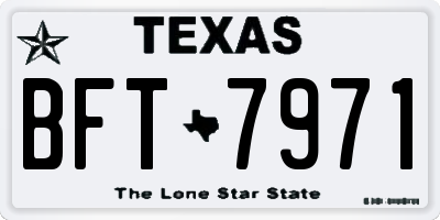 TX license plate BFT7971