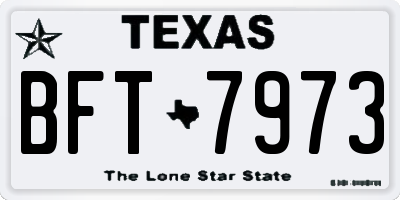 TX license plate BFT7973