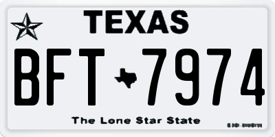 TX license plate BFT7974