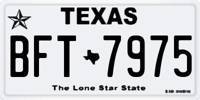 TX license plate BFT7975