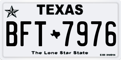 TX license plate BFT7976