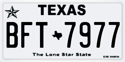 TX license plate BFT7977