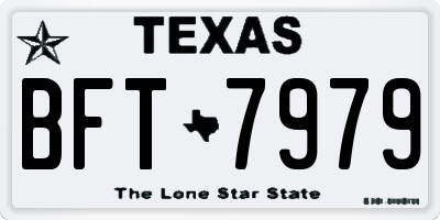 TX license plate BFT7979
