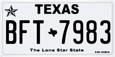 TX license plate BFT7983
