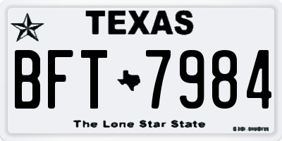 TX license plate BFT7984