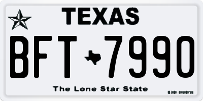 TX license plate BFT7990