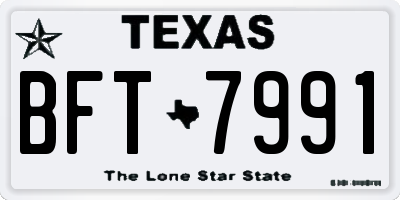 TX license plate BFT7991