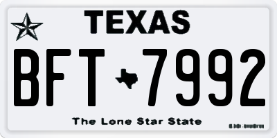 TX license plate BFT7992
