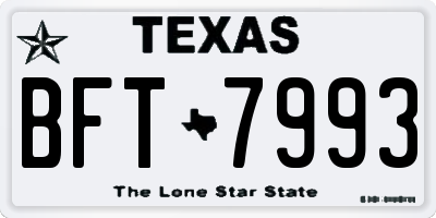 TX license plate BFT7993