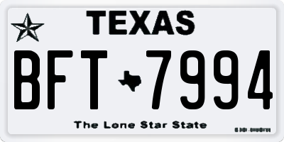 TX license plate BFT7994