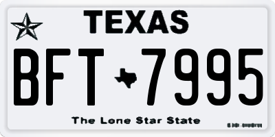 TX license plate BFT7995