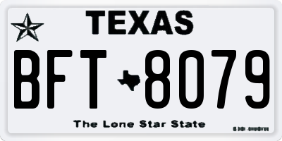 TX license plate BFT8079