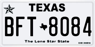 TX license plate BFT8084