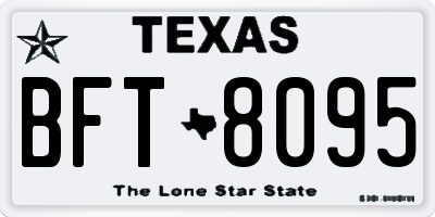 TX license plate BFT8095