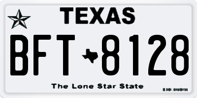 TX license plate BFT8128