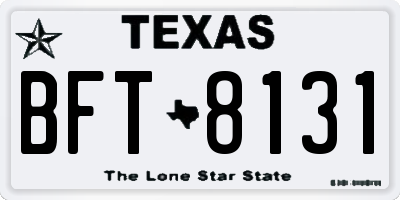 TX license plate BFT8131