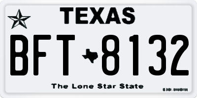 TX license plate BFT8132
