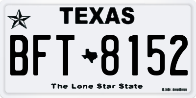 TX license plate BFT8152