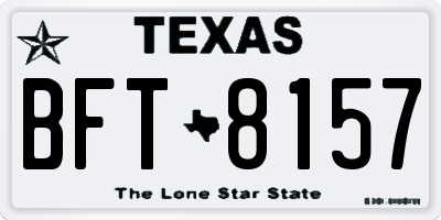 TX license plate BFT8157