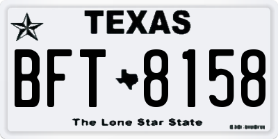 TX license plate BFT8158