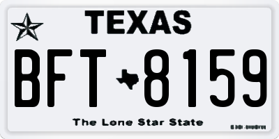 TX license plate BFT8159