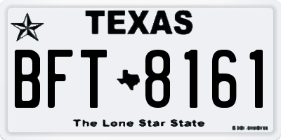 TX license plate BFT8161