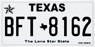 TX license plate BFT8162