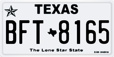 TX license plate BFT8165