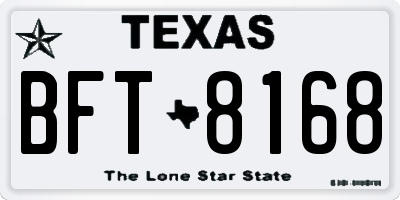 TX license plate BFT8168