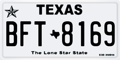 TX license plate BFT8169