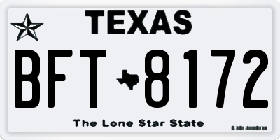 TX license plate BFT8172