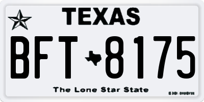 TX license plate BFT8175