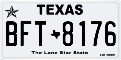 TX license plate BFT8176