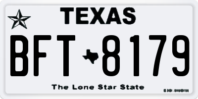 TX license plate BFT8179