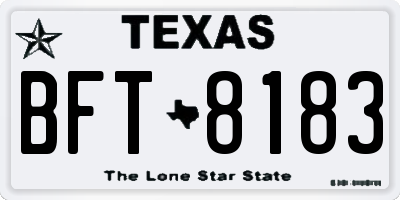 TX license plate BFT8183