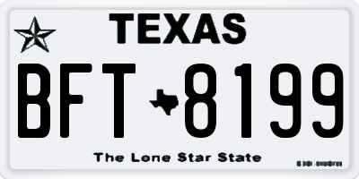 TX license plate BFT8199