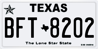 TX license plate BFT8202