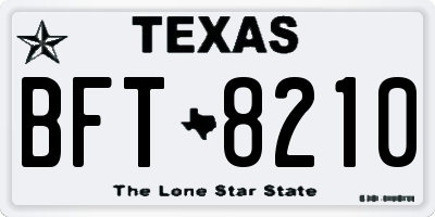 TX license plate BFT8210