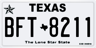 TX license plate BFT8211